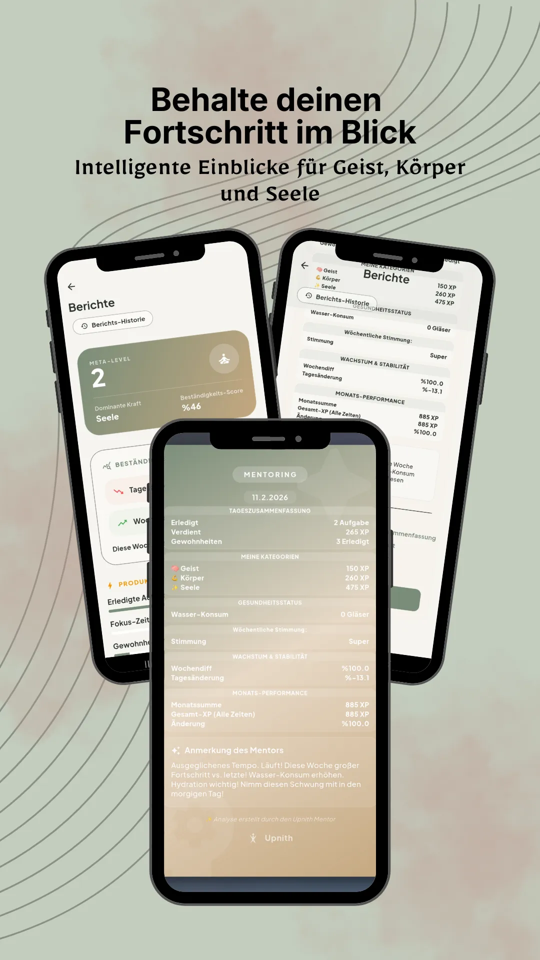 Erkenne deinen Fortschritt klar.