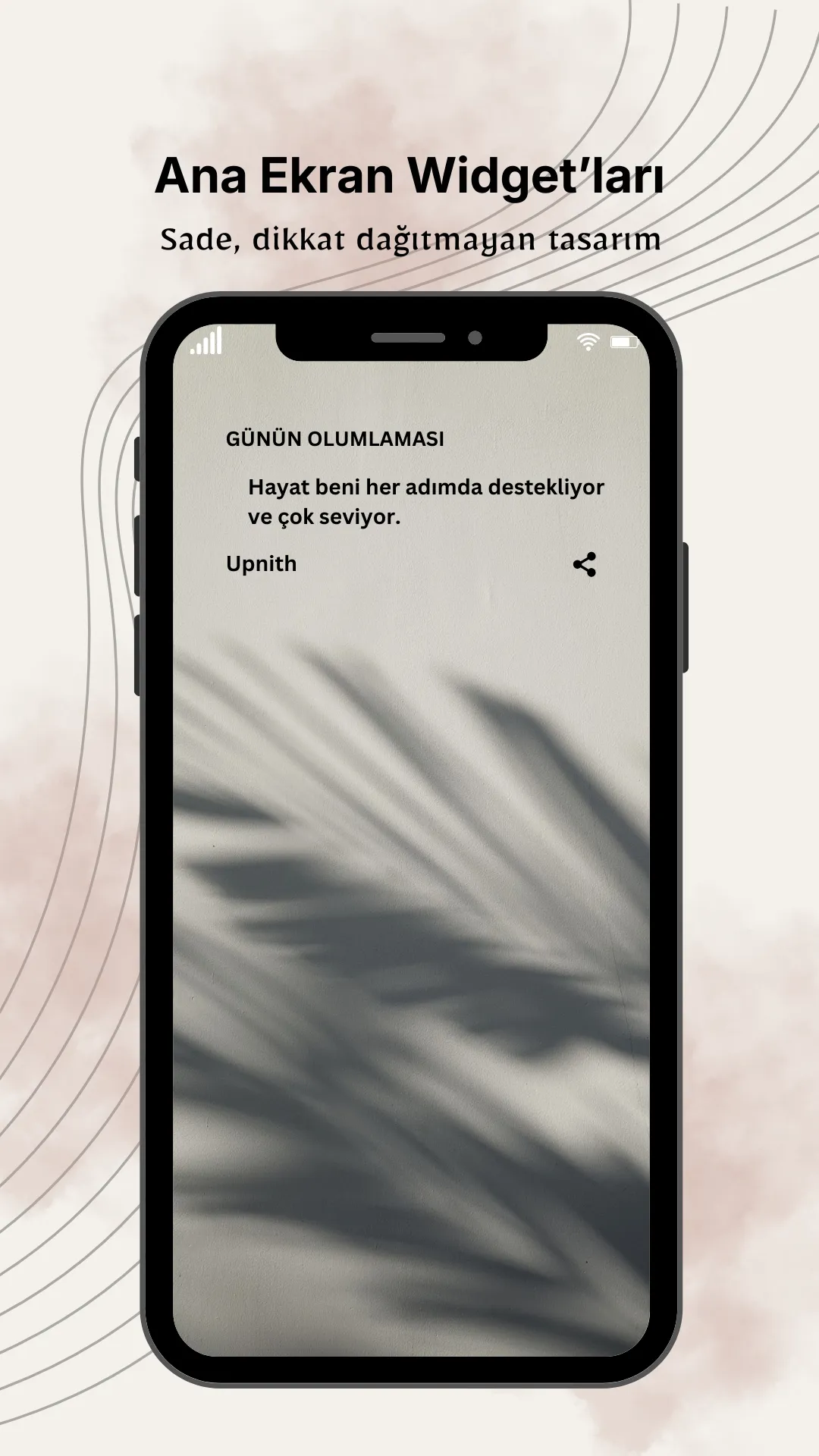 Ana ekranında sadelik.